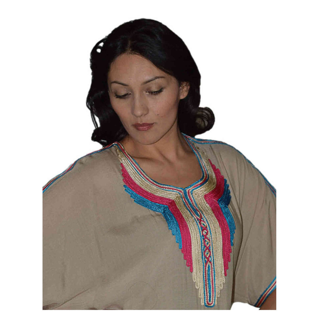 Radya Moroccan Woman Casual Kaftan - Beige