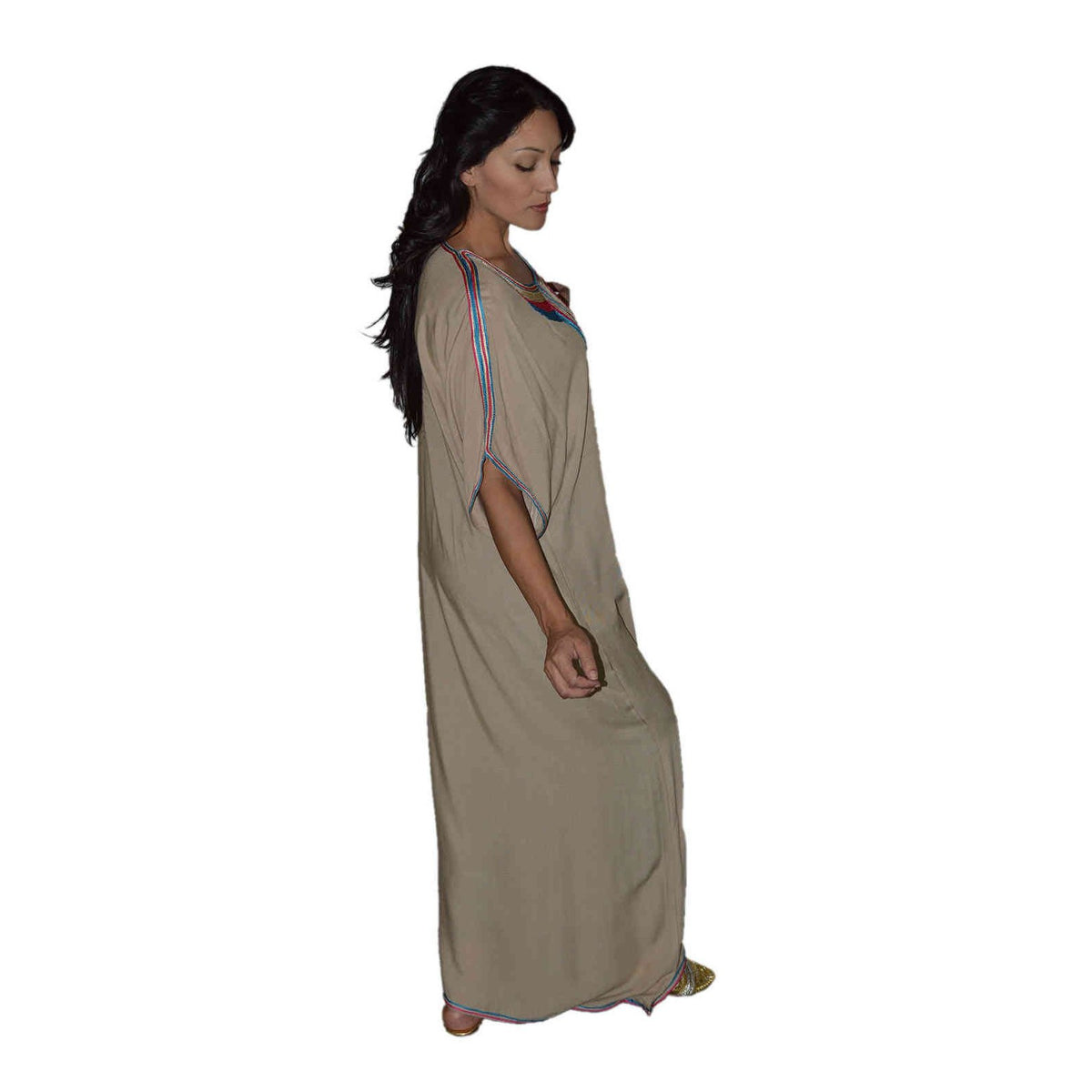 Radya Moroccan Woman Casual Kaftan - Beige