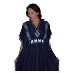 Fatima Moroccan Woman Casual Kaftan - Navy