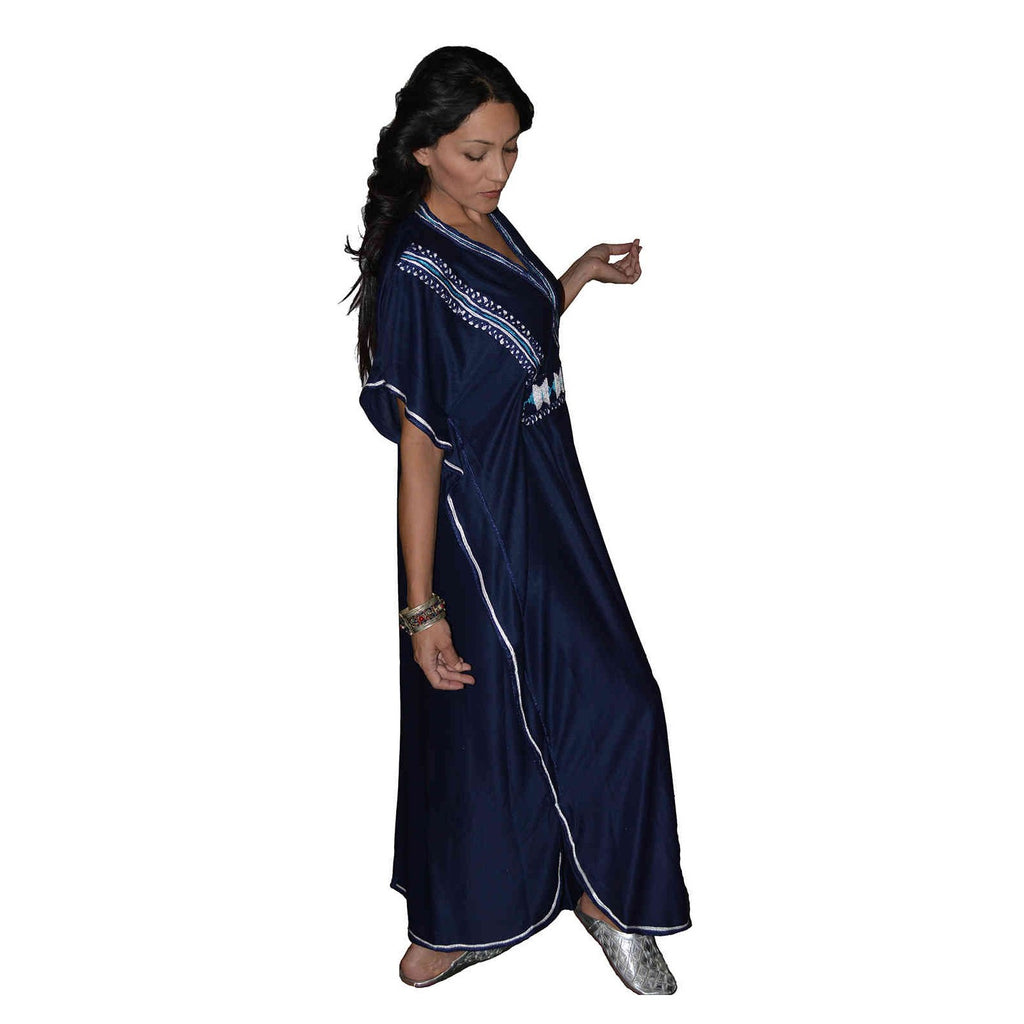 Fatima Moroccan Woman Casual Kaftan - Navy