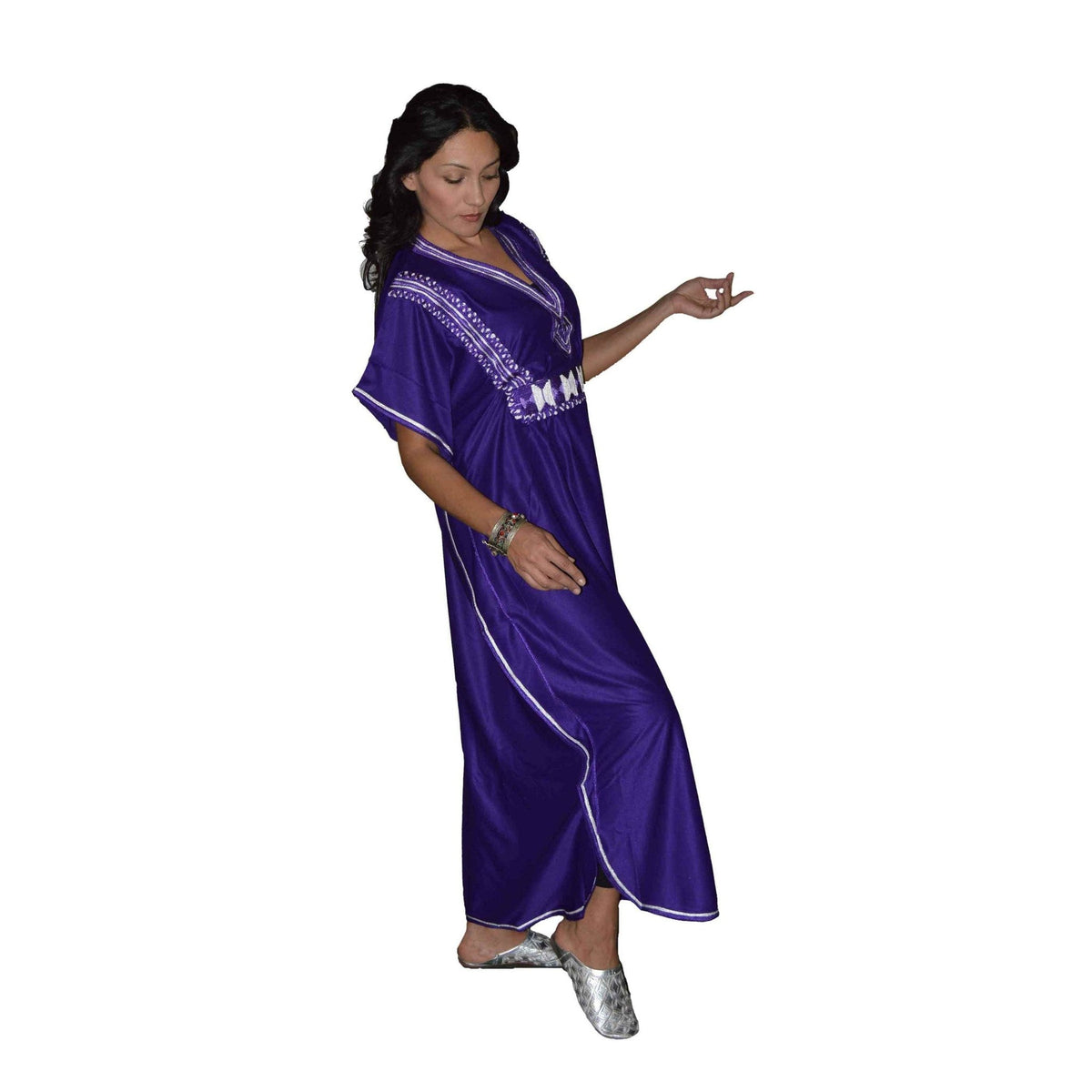 Fatima Moroccan Woman Casual Kaftan - Purple