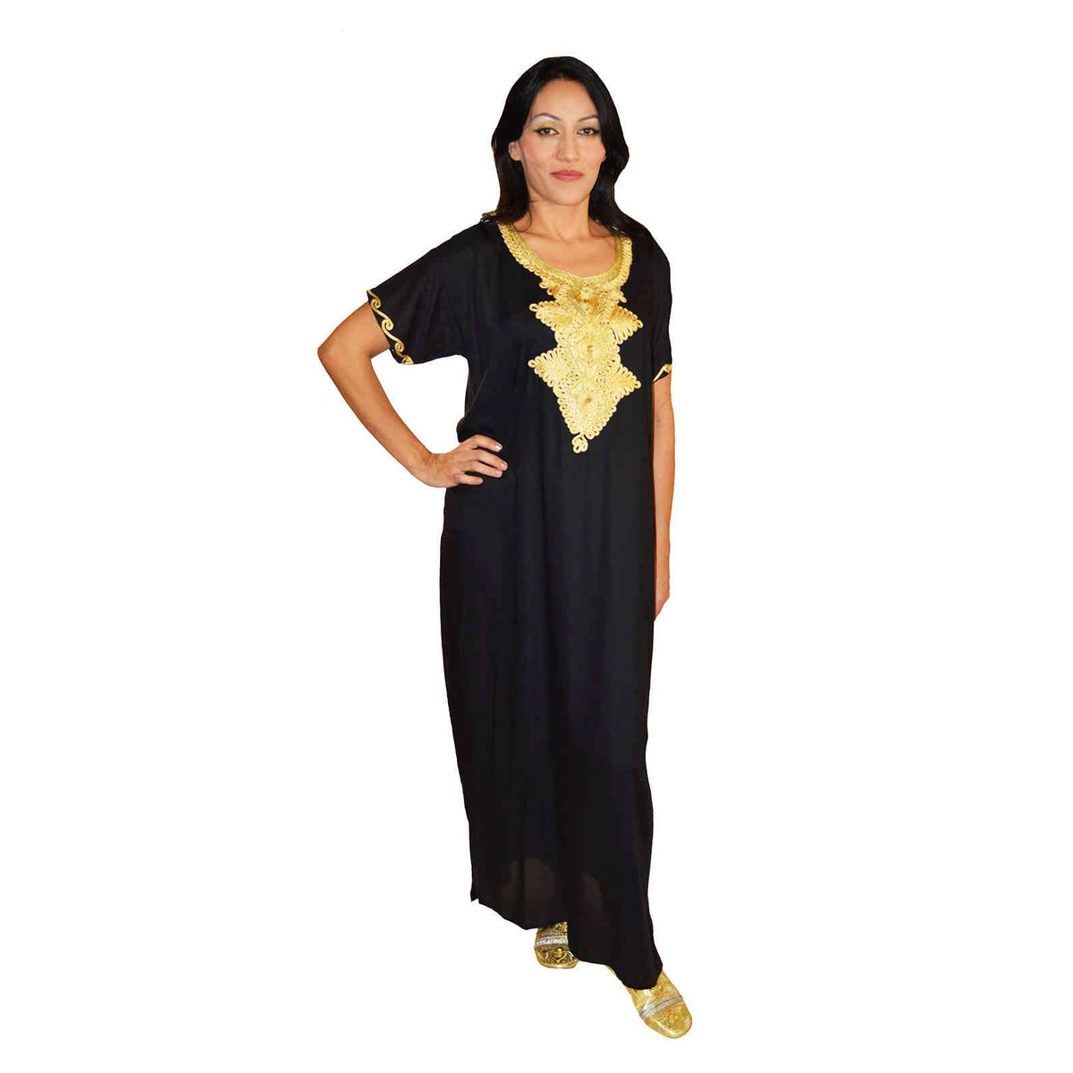 Andalousia Moroccan Woman Casual Kaftan - Black