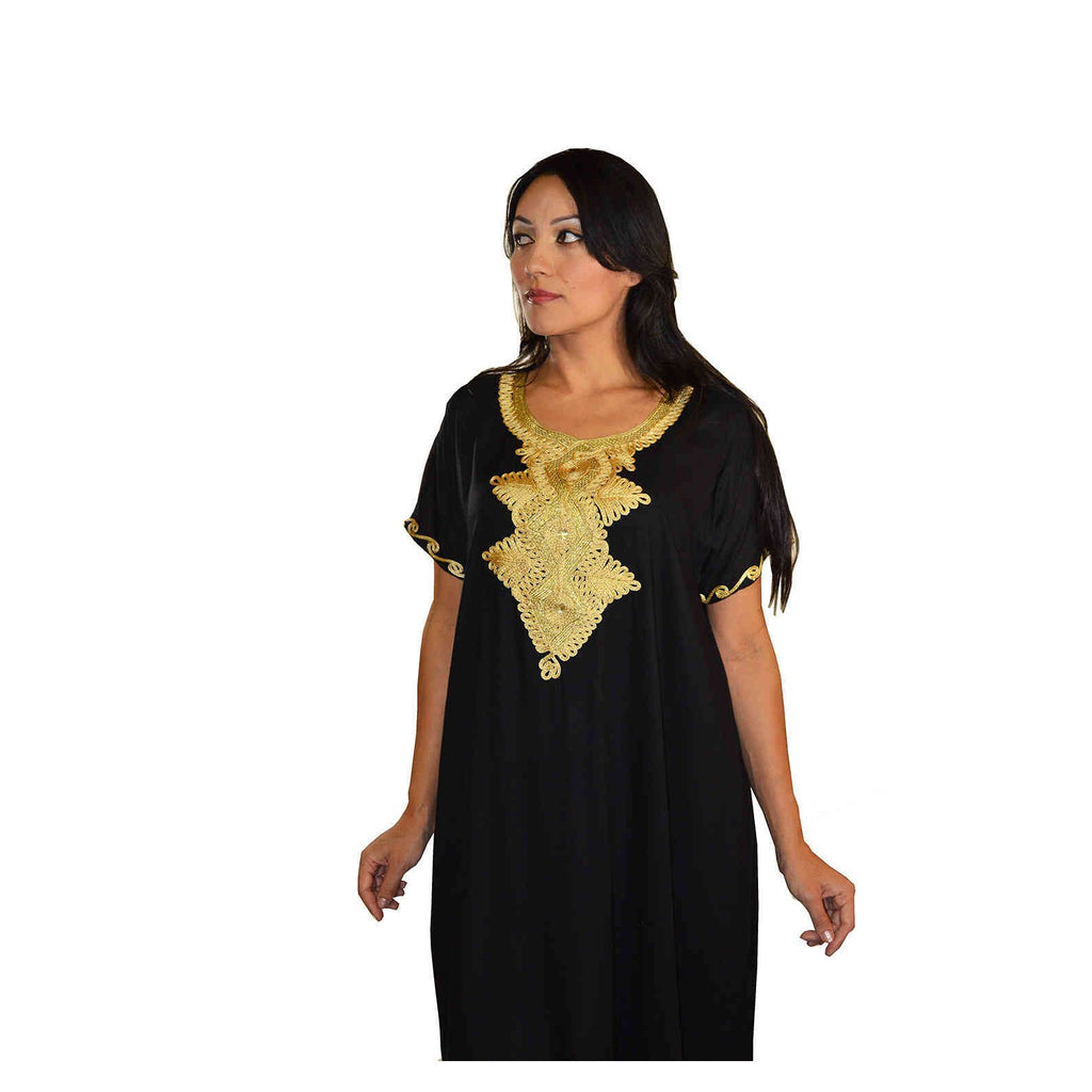Andalousia Moroccan Woman Casual Kaftan - Black
