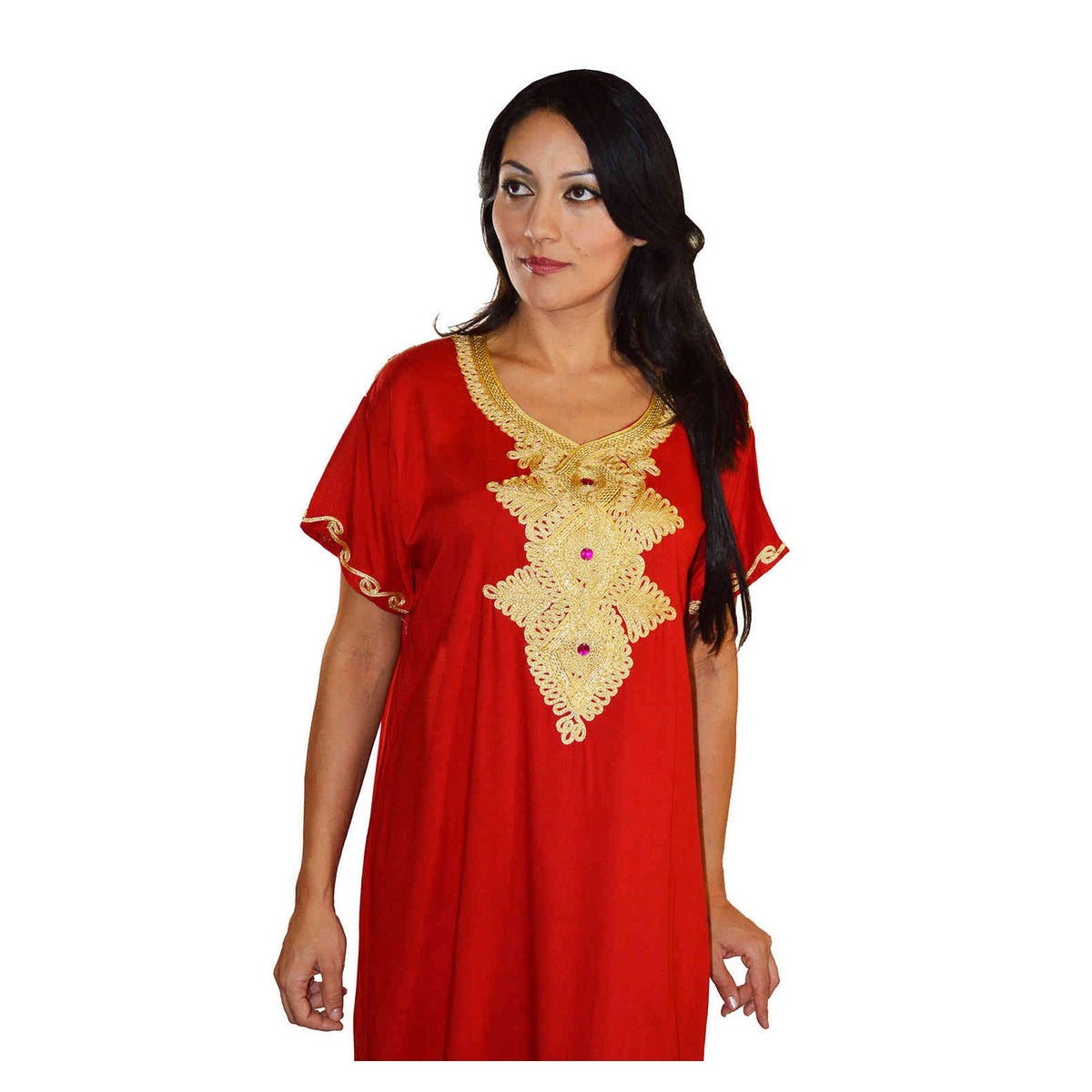 Andalousia Moroccan Woman Casual Kaftan - Red