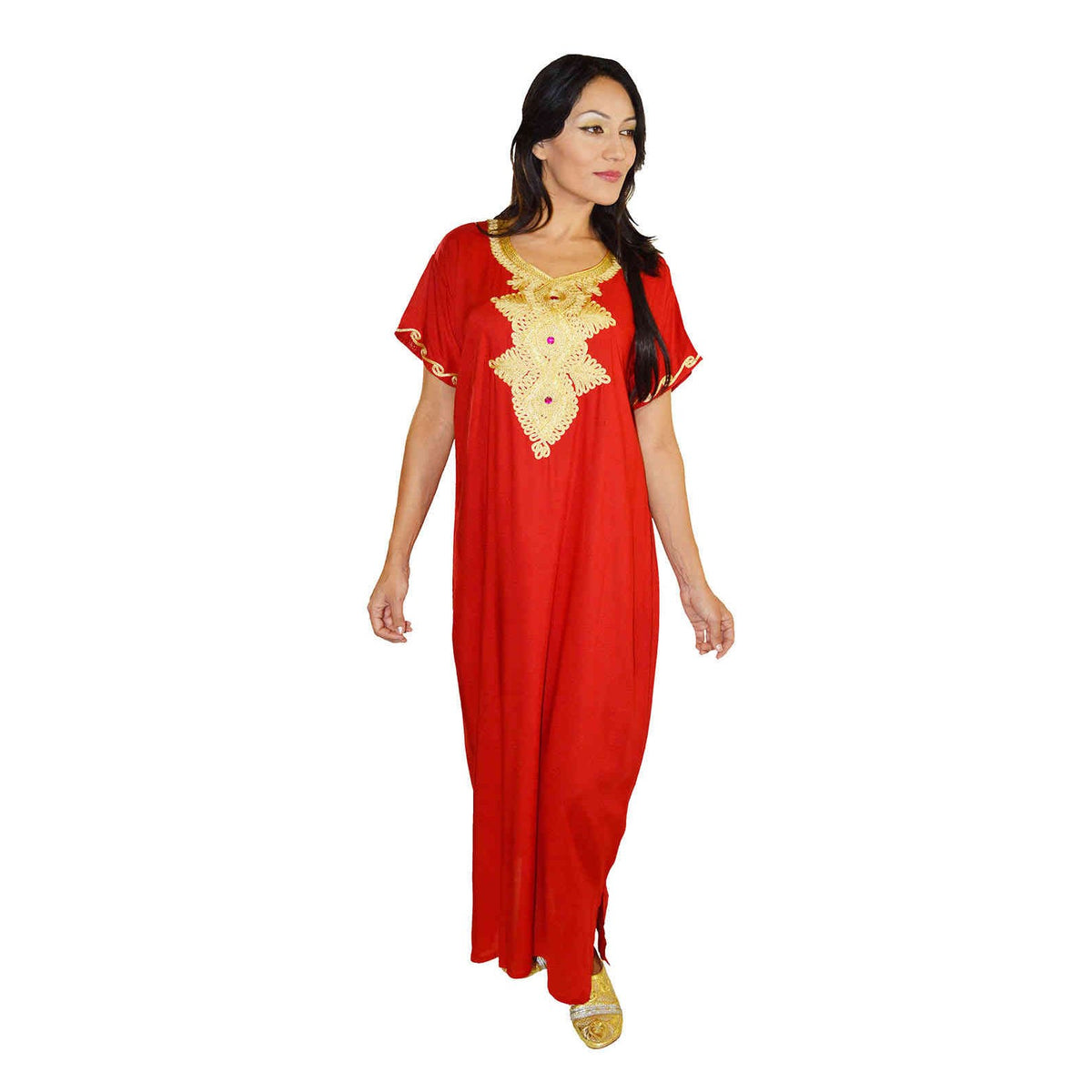 Andalousia Moroccan Woman Casual Kaftan - Red