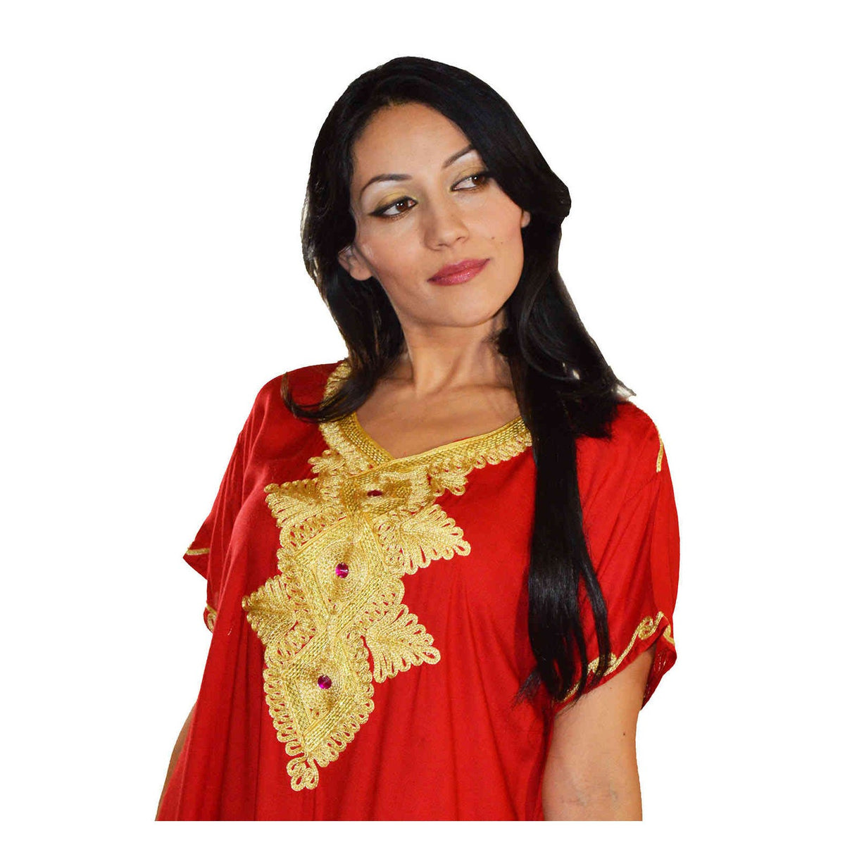 Andalousia Moroccan Woman Casual Kaftan - Red