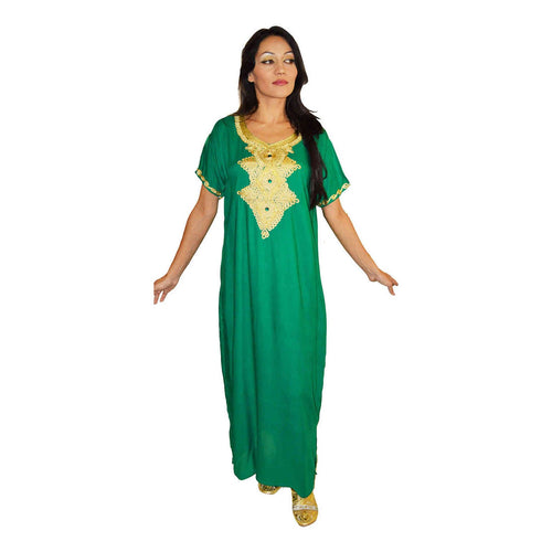 Andalousia Moroccan Woman Casual Kaftan - Green