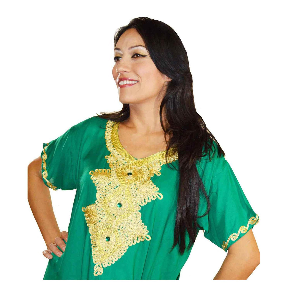 Andalousia Moroccan Woman Casual Kaftan - Green