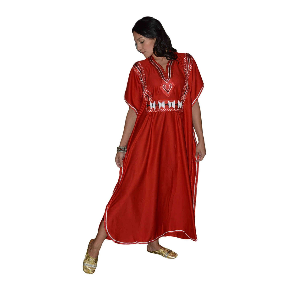 Fatima Moroccan Woman Casual Kaftan - Red