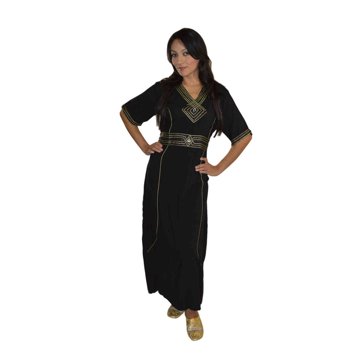 Nora Moroccan Woman Casual Kaftan - Black