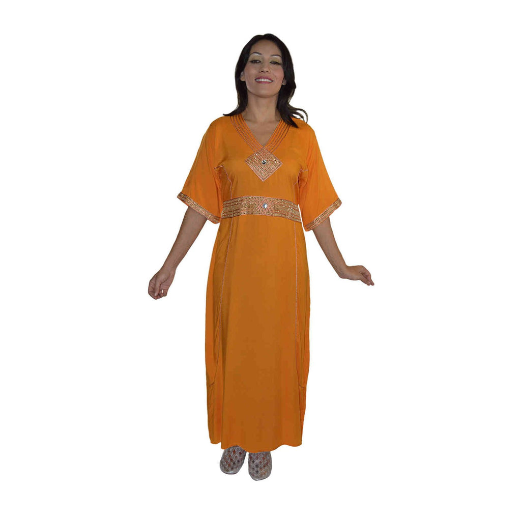 Nora Moroccan Woman Casual Kaftan - Orange