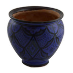 Safi Handmade Ceramic Large Flower Pot - Dark Blue