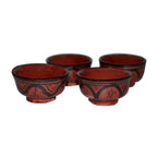 Dipping Sauce Bowl Set of 4 X small - Red