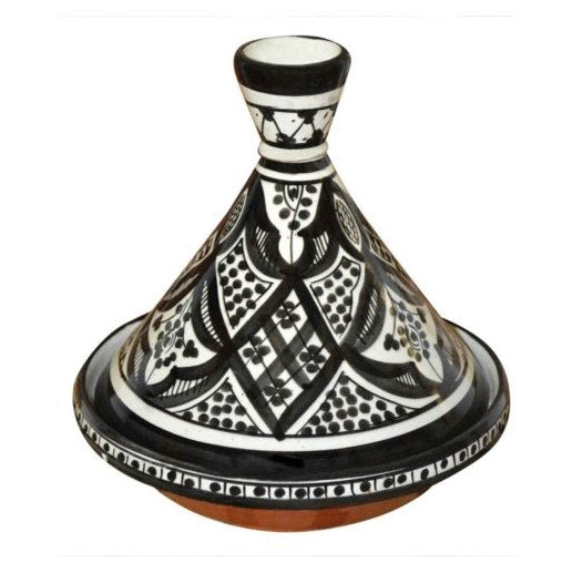 Serving Tagine White Black Small 8"
