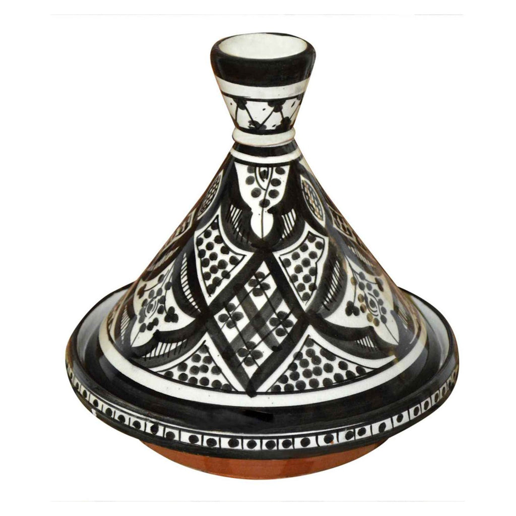 Serving Tagine White Black Small 8"-0
