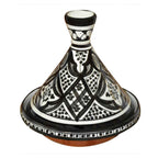 Serving Tagine White Black Small 8"-0