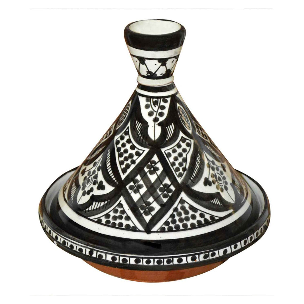 Serving Tagine White Black Small 8"-0