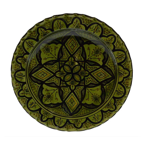 Safi Green Serving Plate Handmade X-Large 14 inches-0