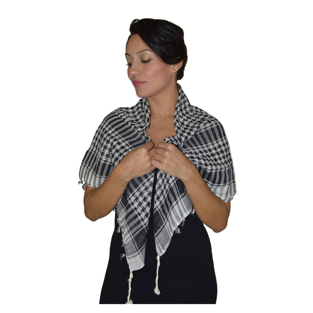 Black & White Freedom Scarf Square-1834