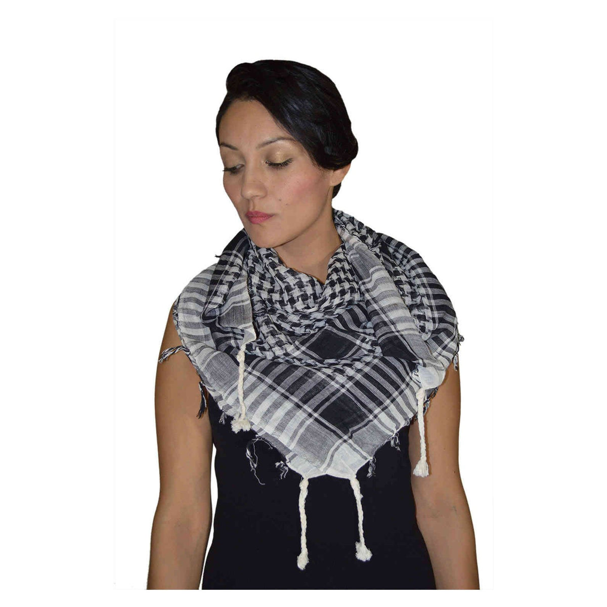 Black & White Freedom Scarf Square-0