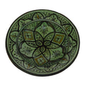 Green Ceramic Serving Plates Handmade 8"-0