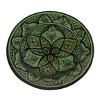 Green Ceramic Serving Plates Handmade 8"-0