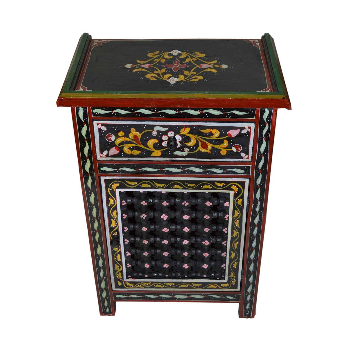 Wood Painted Dresser Single Black