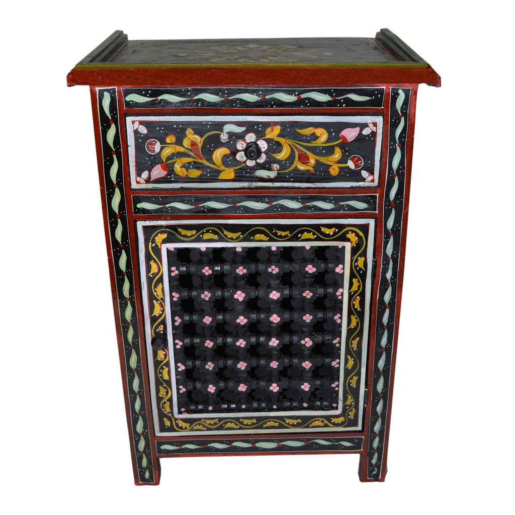 Wood Painted Dresser Single Black -10634