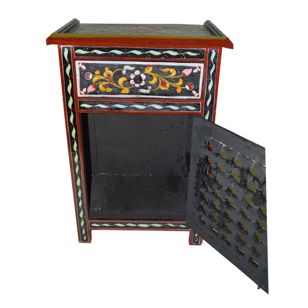 Wood Painted Dresser Single Black