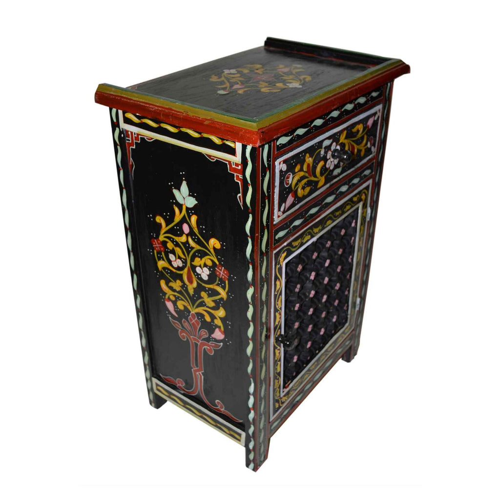 Wood Painted Dresser Single Black