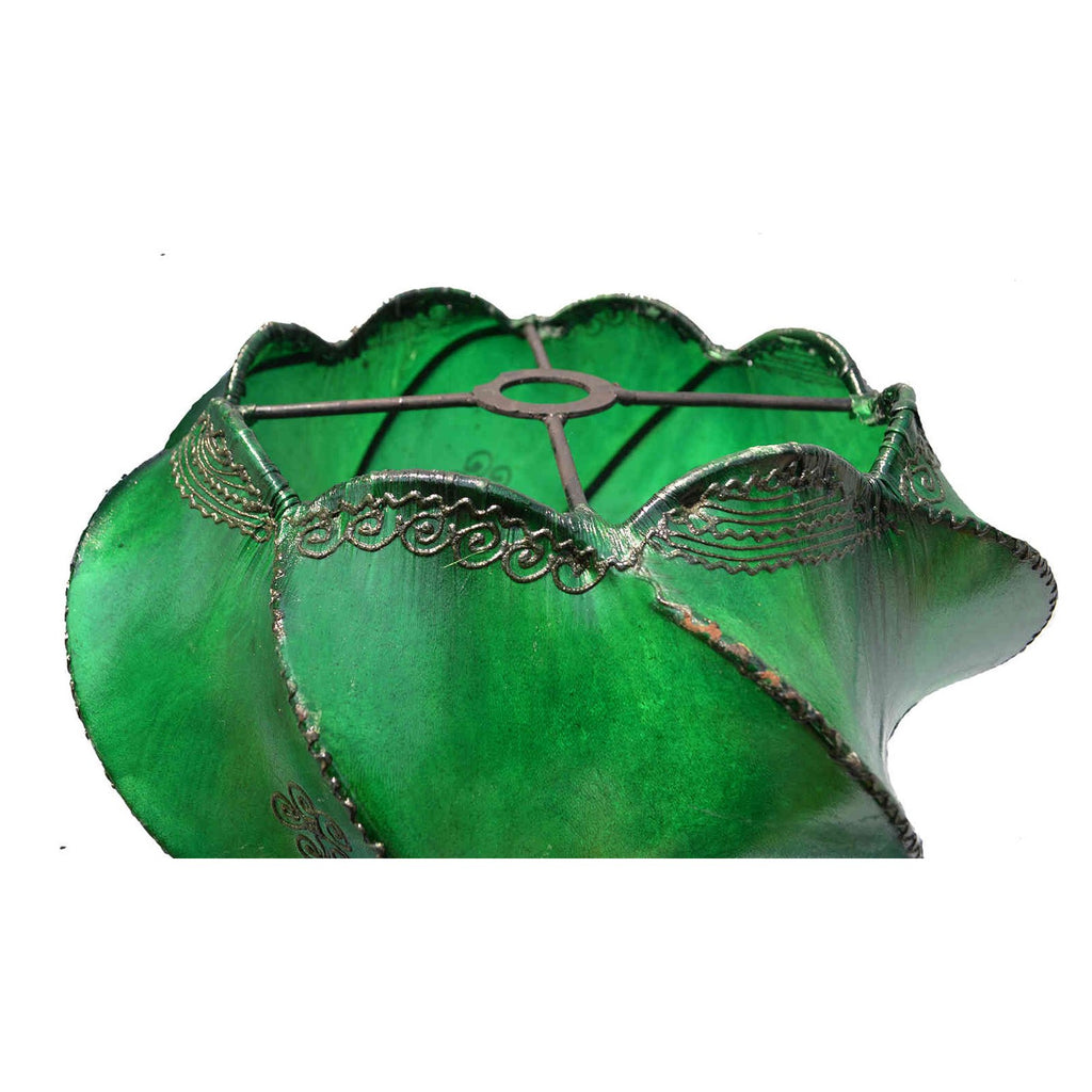 Ceiling Lamp Handmade Leather Henna - Green