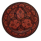 Safi Red Ceramic Serving Plate Handmade 8"-0