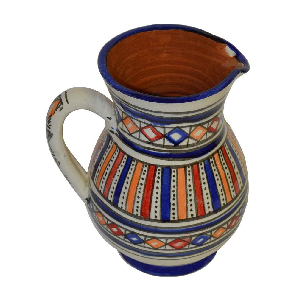 Ceramic Serving Pitcher Stripe Blue -10119