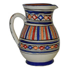 Ceramic Serving Pitcher Stripe Blue -0