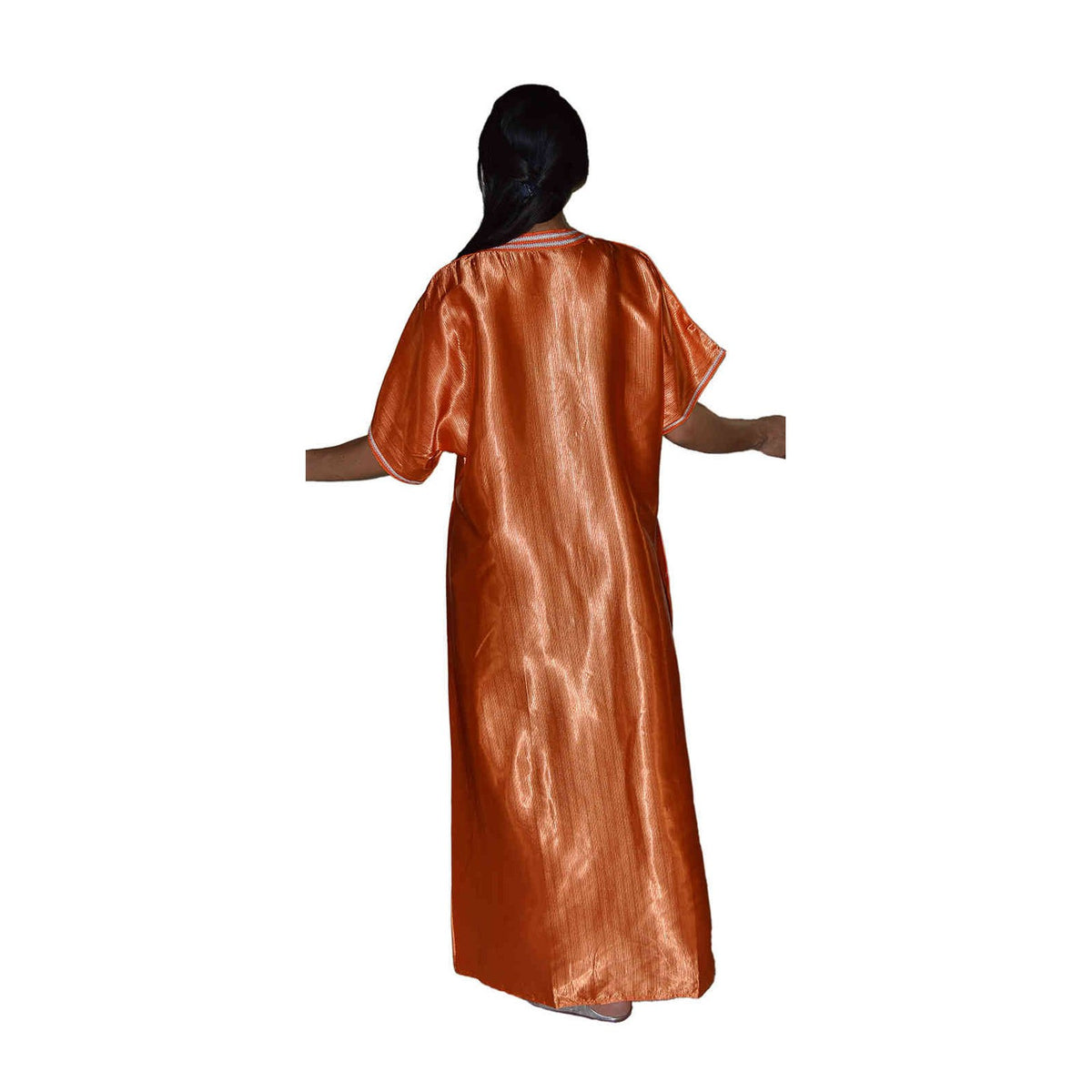 Sunny Morocan Woman Casual Kaftan - Orange