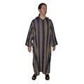 Moroccan Men Striped Djellaba - Black & Gold