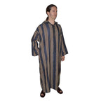 Moroccan Men Striped Djellaba - Black & Gold
