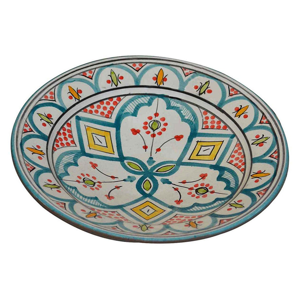 Essawira Ceramic Serving Plate Handmade 8"-7767