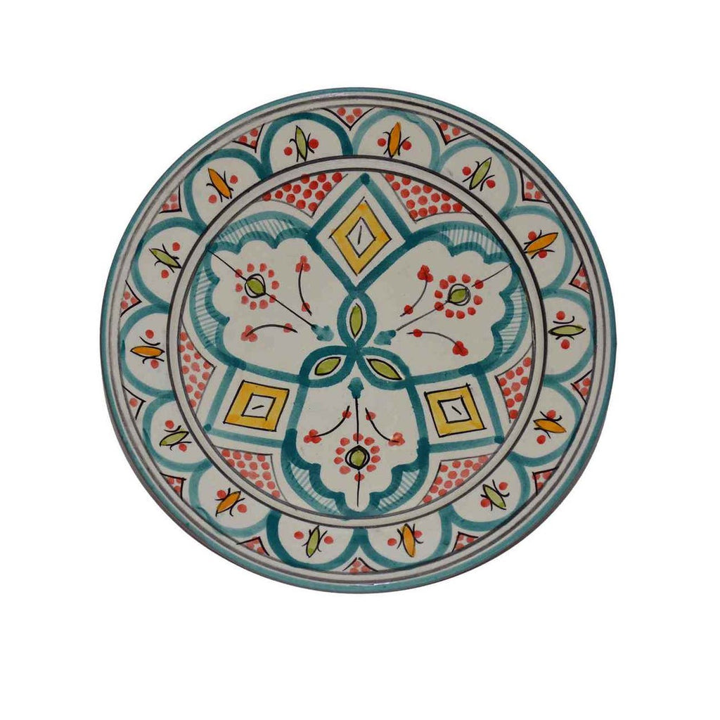 Essawira Ceramic Serving Plate Handmade 8"-0