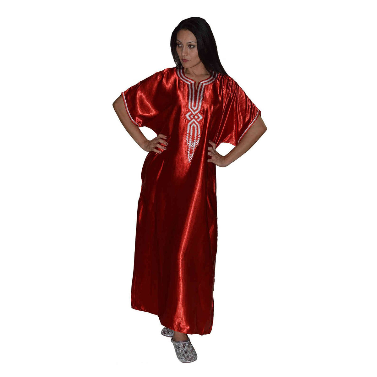 Sunny Morocan Woman Casual Kaftan - Red