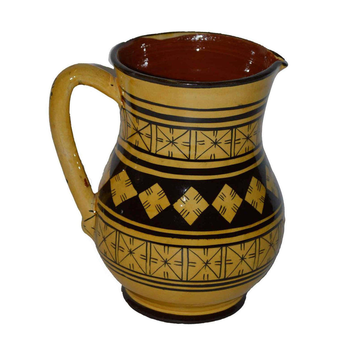 Ceramic Serving Pitcher Diamond Yellow -10159