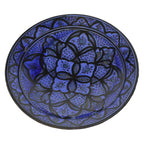 Safi Blue Ceramic Serving Plate Handmade Large 12"-0