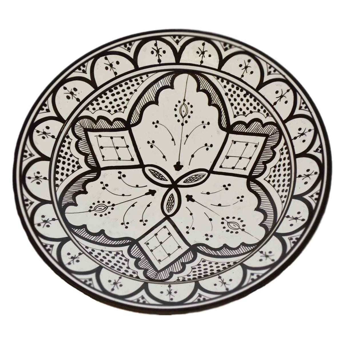 Fes & Serving Plate Handmade X Large 14 inches - Black