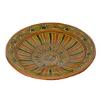 Stripes Yellow Serving Plate Handmade X-Large 14 inches-7065