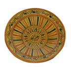 Stripes Yellow Serving Plate Handmade X-Large 14 inches-0
