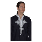 Moroccan Casawi Man Shirt - Black