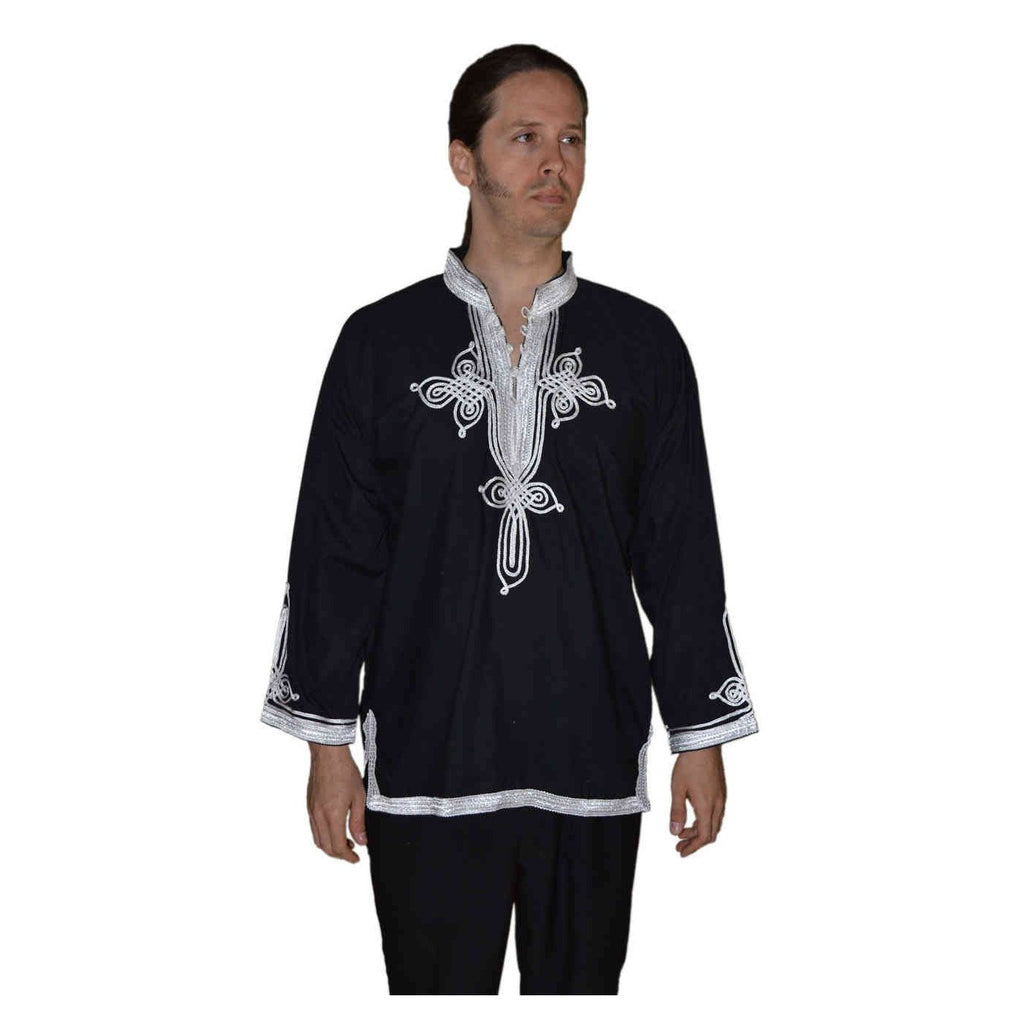 Moroccan Casawi Man Shirt - Black