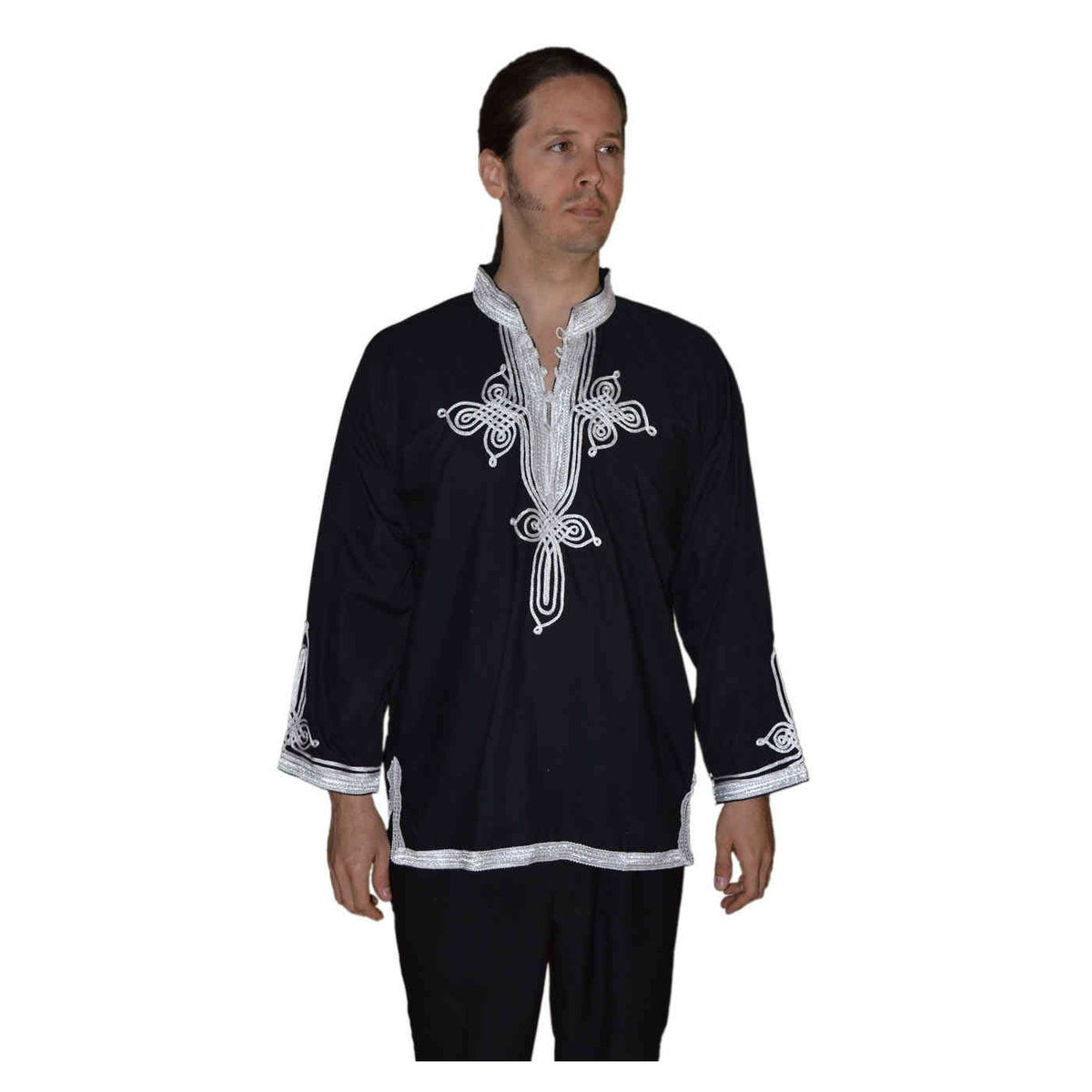 Moroccan Casawi Man Shirt - Black