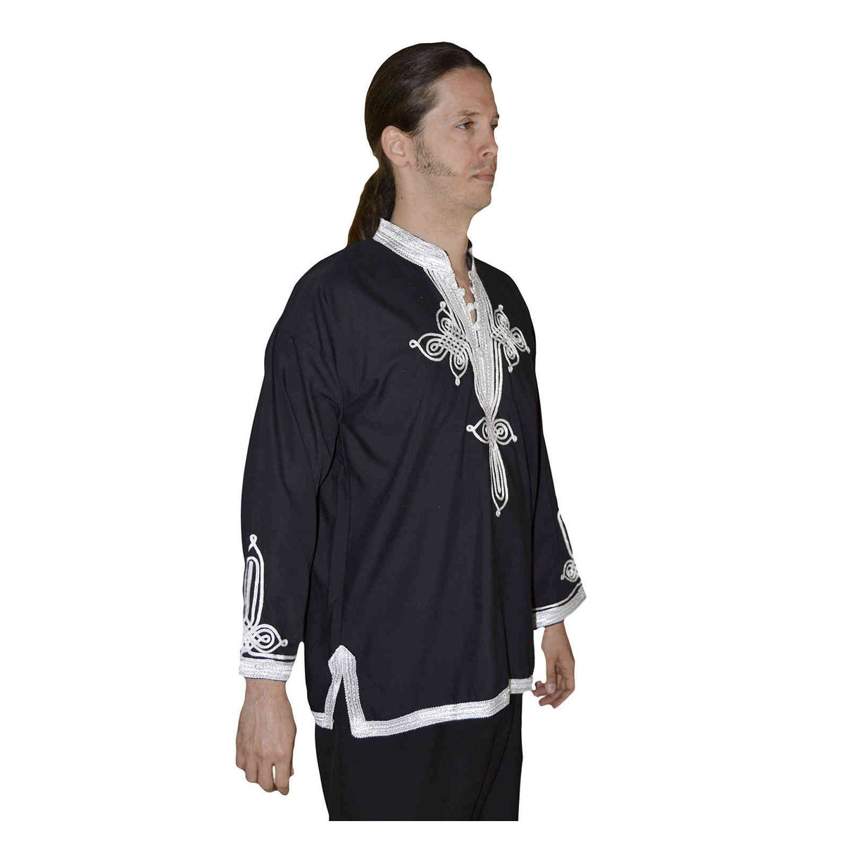 Moroccan Casawi Man Shirt - Black