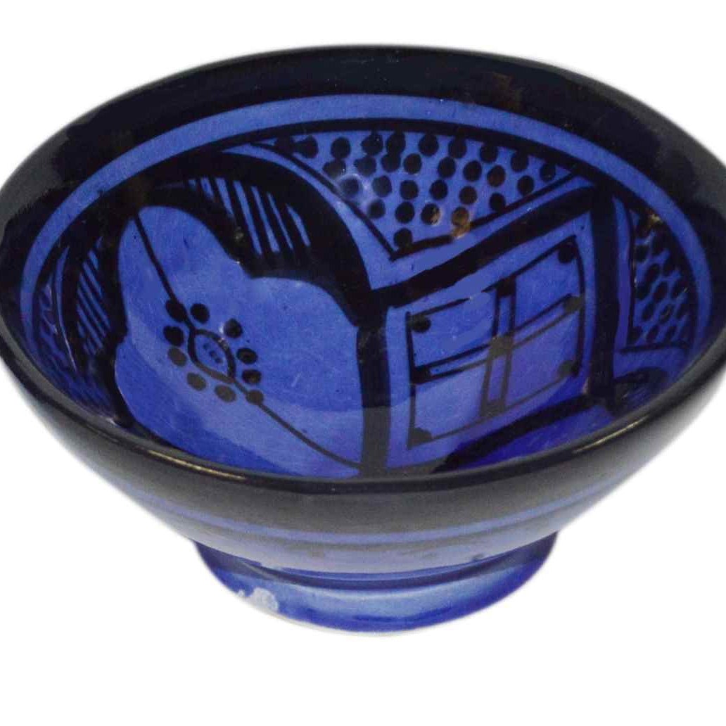 Handmade Dipping Sauce Bowl Set of 4 Small Serving - Blue
